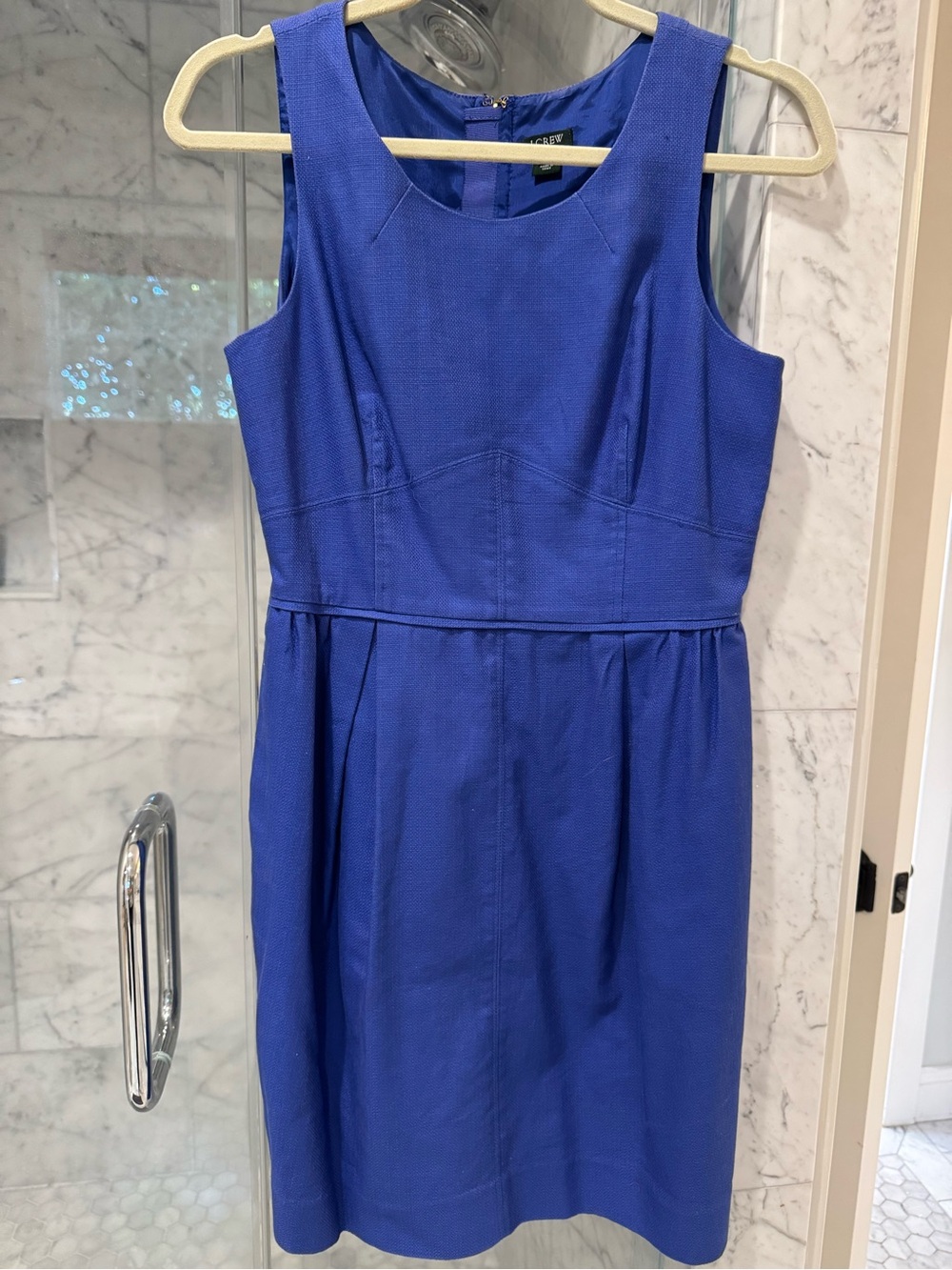 J. Crew Sleeveless Blue Sheath Dress